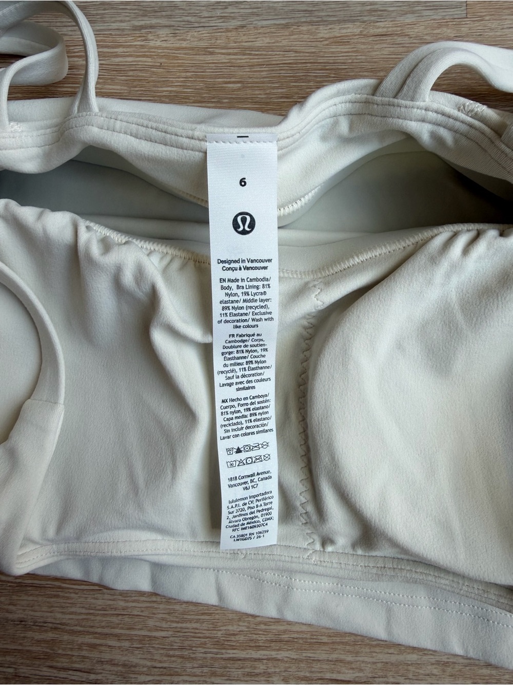 Lululemon Strappy Nulu Shelf Cropped Tank in Light Ivory - Picture 5 of 6